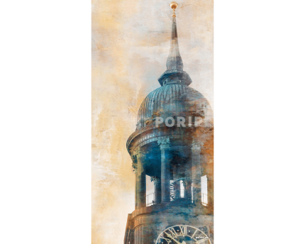 Hamburg Michel 7 – 60 x 120 cm – Canvas Leinwand auf Keilrahmen gespannt