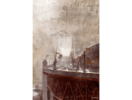 Amerika Kalifornien Golden Gate Bridge 1 – 60 x 90 cm – Canvas Leinwand auf Keilrahmen gespannt