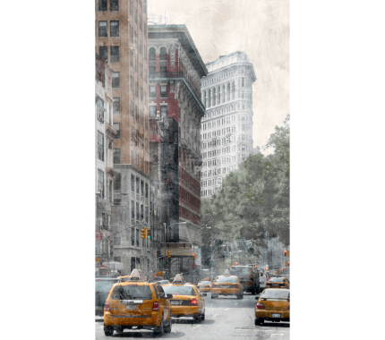 New York Flatiron 5 – 40 x 70 cm – Canvas Leinwand auf Keilrahmen gespannt