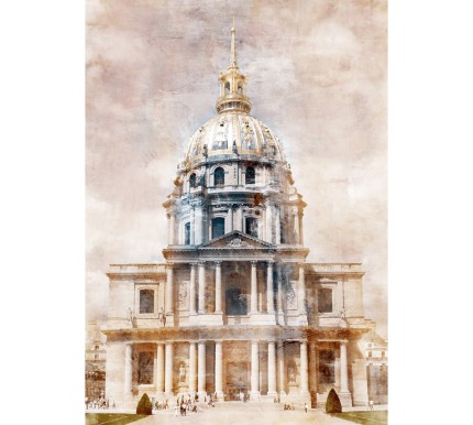Paris Dôme des Invalides – 60 x 85 cm – Canvas Leinwand auf Keilrahmen gespannt