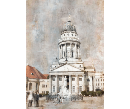 Berlin 14 mit Dom am Gendarmmarkt – 35 x 50 cm – Canvas Leinwand auf Keilrahmen gespannt