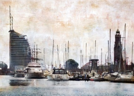 Bremerhaven 3 – 75 x 55  – Canvas Leinwand auf Keilrahmen gespannt