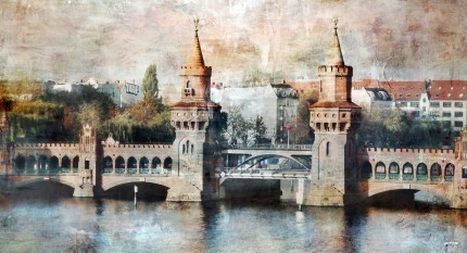 Berlin 10 Oberbaumbrücke – 100 x 55 cm – Canvas Leinwand auf Keilrahmen gespannt