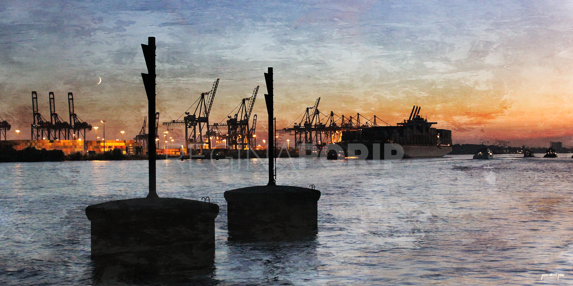 Hamburg Hafen 48 – 100 x 50 cm