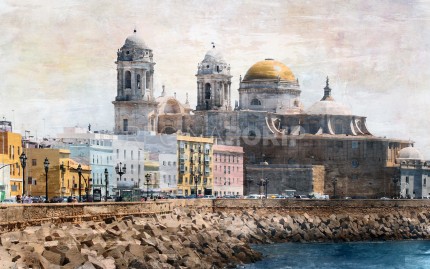 Spanien Cádiz  –  80 x 50 cm – Canvas Leinwand auf Keilrahmen gespannt