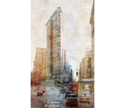 New York Flatiron 3 – 80 x 135 cm – Canvas Leinwand auf Keilrahmen gespannt