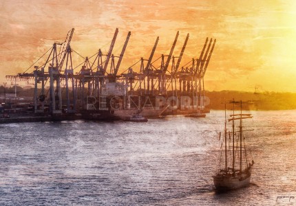 Hamburg Hafen 62  –  60 x 40 cm – Canvas Leinwand auf Keilrahmen gespannt