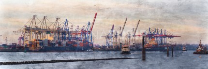 Hamburg Hafen 70  –  90 x 30 cm