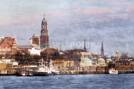 Hamburg Hafen 64  –  60 x 40 cm – Canvas Leinwand auf Keilrahmen gespannt