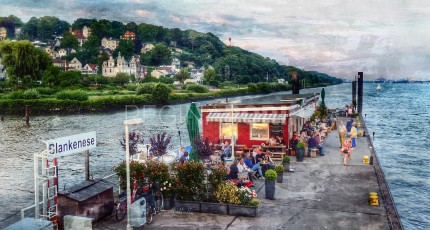 Hamburg Blankenese 2 – 110 x 60 – Canvas Leinwand auf Keilrahmen gespannt