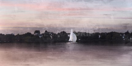 Hamburg Alster 55  –  100 x 50 cm – Canvas Leinwand auf Keilrahmen gespannt