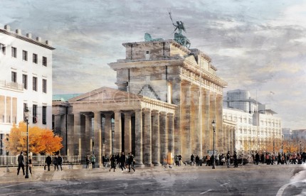 Berlin Brandenburger Tor 7  –  80 x 50 cm – Canvas Leinwand auf Keilrahmen gespannt