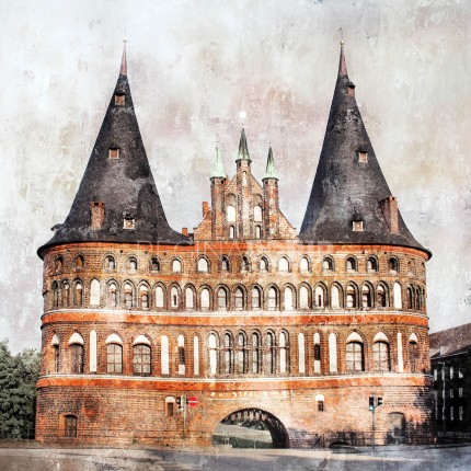 Lübeck 7 – 60 x 60 cm – Canvas Leinwand auf Keilrahmen gespannt