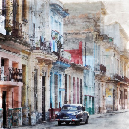 Cuba – Havanna 8  –  60 x 60 cm – Canvas Leinwand auf Keilrahmen gespannt