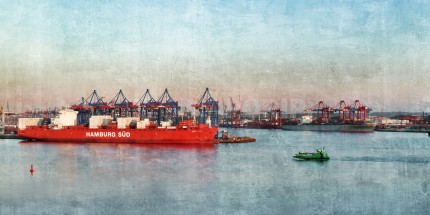Hamburg Hafen 78  –  120 x 60 cm – Canvas Leinwand auf Keilrahmen gespannt