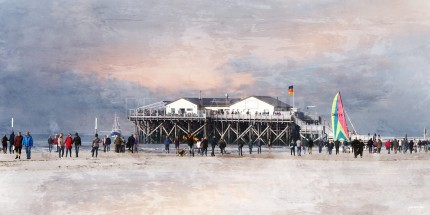 Sankt Peter Ording 2  –  100 x 50 cm – Canvas Leinwand auf Keilrahmen gespannt