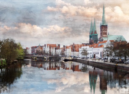 Lübeck 8  –  80 x 60 cm – Canvas Leinwand auf Keilrahmen gespannt
