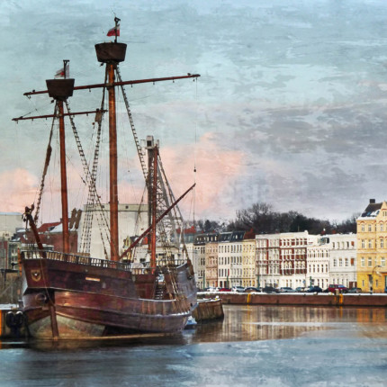 Lübeck 12  –  80 x 80 cm – Canvas Leinwand auf Keilrahmen gespannt