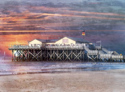 Sankt Peter Ording 5  –  80 x 60 cm – Canvas Leinwand auf Keilrahmen gespannt