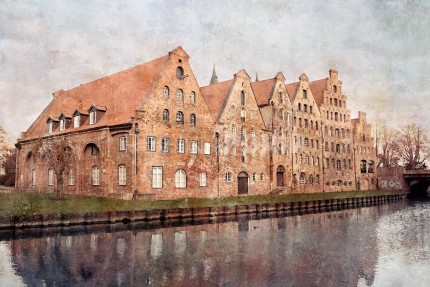 Lübeck 10  –  60 x 40 cm – Canvas Leinwand auf Keilrahmen gespannt