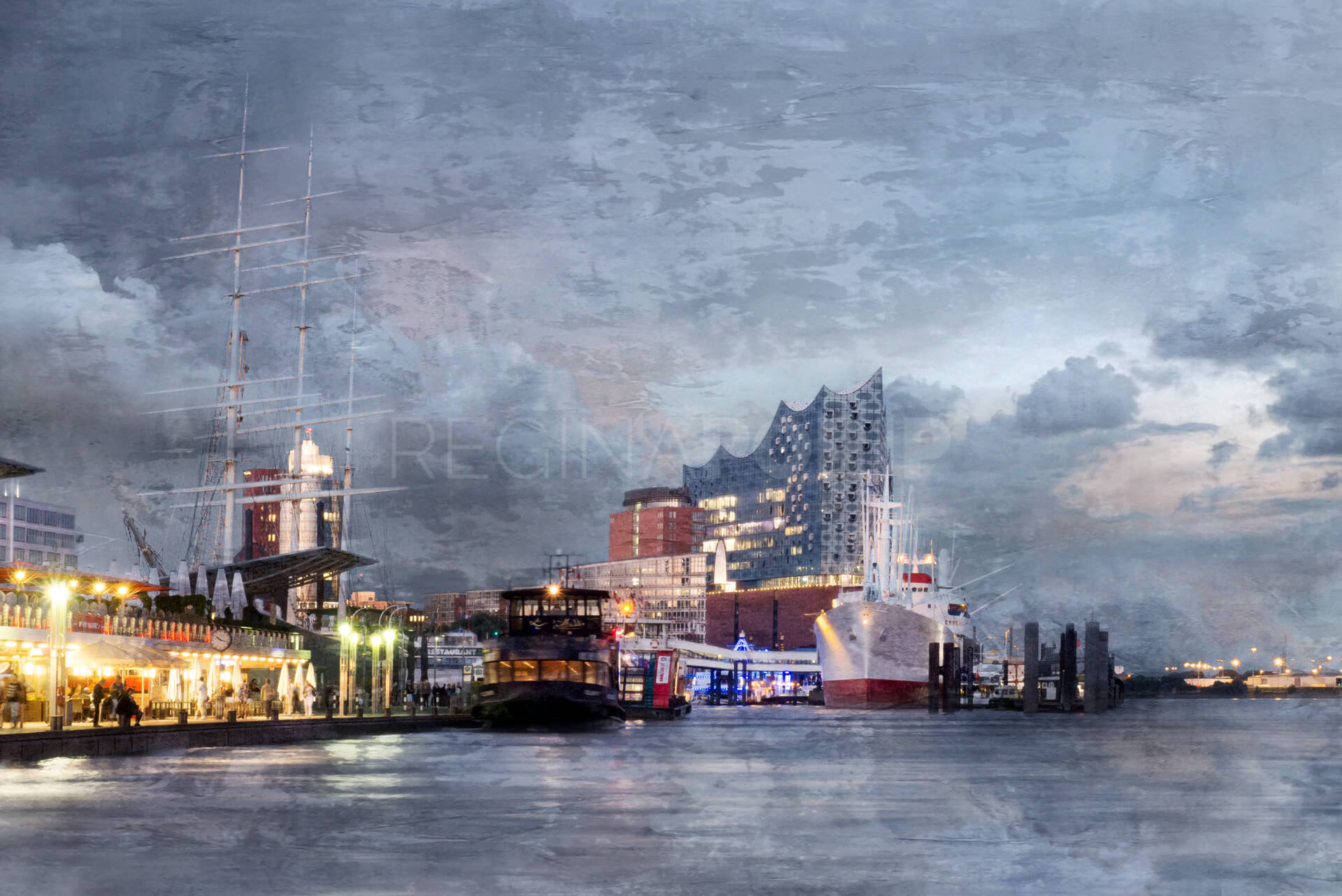 Hamburg Hafen 82  –  100 x 70 cm