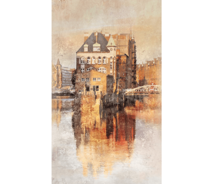 Hamburg Speicherstadt 20  –  60 x 100 cm – Canvas Leinwand auf Keilrahmen gespannt