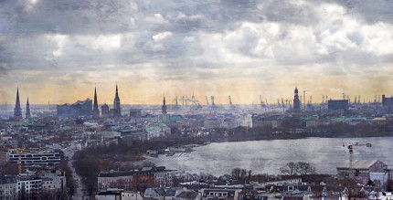 Hamburg Alster 58  –  120 x 60 cm – Canvas Leinwand auf Keilrahmen gespannt