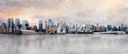 New York City Skyline 16  –  120 x 50 cm – Canvas Leinwand auf Keilrahmen gespannt