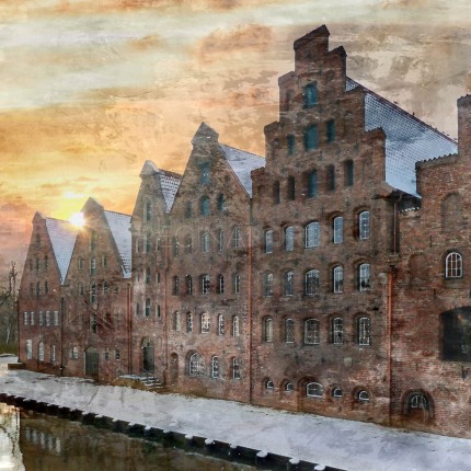 Lübeck 15  –  50 x 50 cm – Canvas Leinwand auf Keilrahmen gespannt