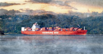 Hamburg Süd 7  –  100 x 50 cm – Canvas Leinwand auf Keilrahmen gespannt