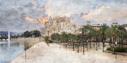 Mallorca 8  –  100 x 50 cm – Canvas Leinwand auf Keilrahmen gespannt