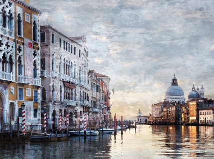 Venedig 45  –  80 x 60 cm – Canvas Leinwand auf Keilrahmen gespannt