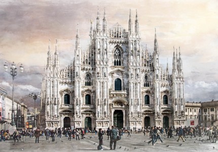 Mailand 1  –  70 x 50 m – Canvas Leinwand auf Keilrahmen gespannt