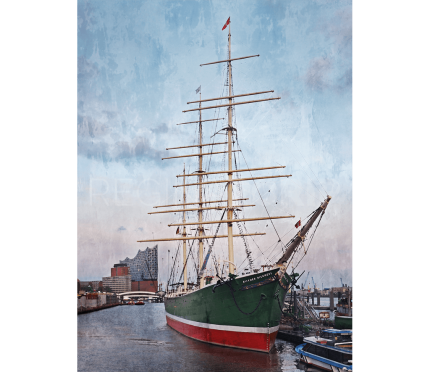 Hamburg Hafen 86  –  70 x 95 cm – Canvas Leinwand auf Keilrahmen gespannt
