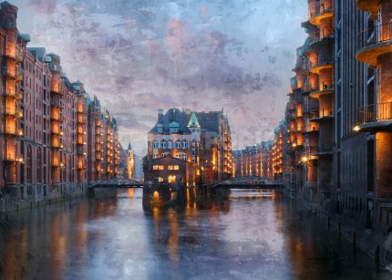 Hamburg – Speicherstadt 25 – 120 x 80 cm – Canvas Leinwand auf Keilrahmen gespannt