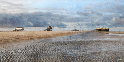 Sankt Peter-Ording 26  –  60 x 30 cm – Canvas Leinwand auf Keilrahmen gespannt