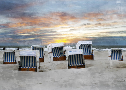 Sankt Peter Ording 14  –  70 x 50 cm – Canvas Leinwand auf Keilrahmen gespannt