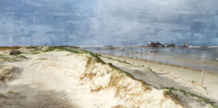 Sankt Peter-Ording 22  –  60 x 30 cm – Canvas Leinwand auf Keilrahmen gespannt