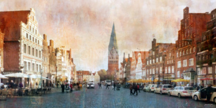 Lüneburg 9  –  140 x 70 cm – Canvas Leinwand auf Keilrahmen gespannt