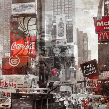 New York 7  –  100 x 100 cm – Canvas Leinwand auf Keilrahmen gespannt
