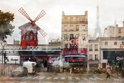 Frankreich Moulin Rouge  –  120 x 80 cm