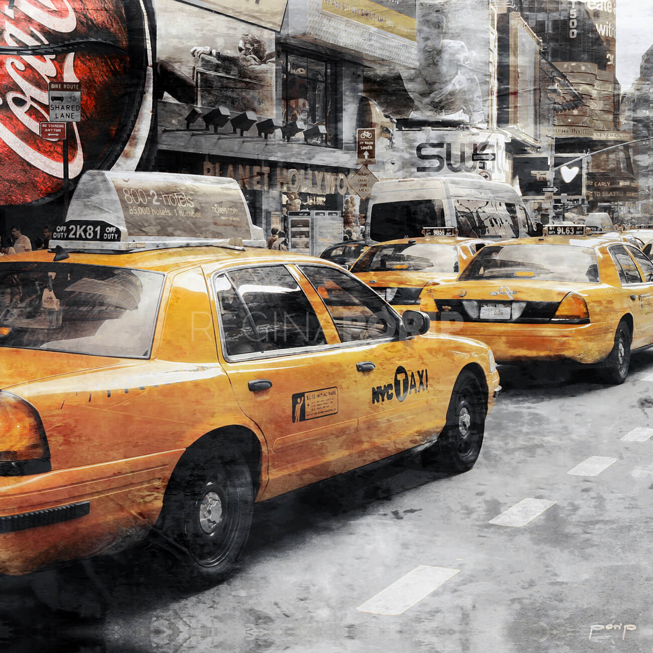New York City Broadway 20  –  50 x 50 cm