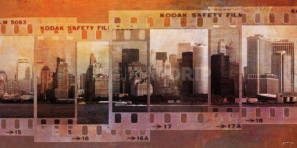 New York City Skyline  –  200 x 100 cm – Canvas Leinwand auf Keilrahmen gespannt