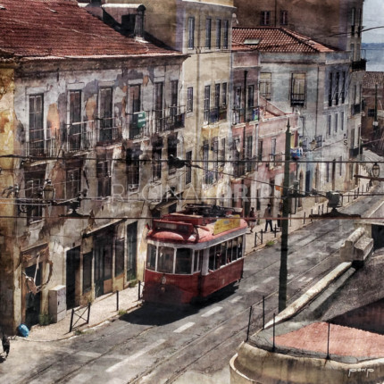 Portugal – Lissabon 1  –  100 x 100 cm – Canvas Leinwand auf Keilrahmen gespannt