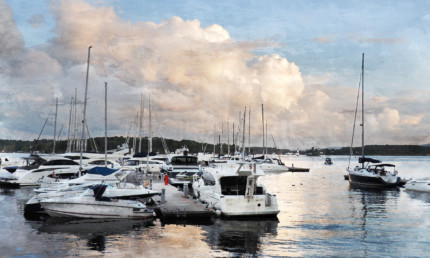 Oslo Hafen 1  –  100 x 60 cm – Canvas Leinwand auf Keilrahmen gespannt