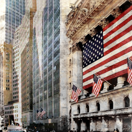 NYC-Wallstreet 3  –  70 x 70 cm – Canvas Leinwand auf Keilrahmen gespannt