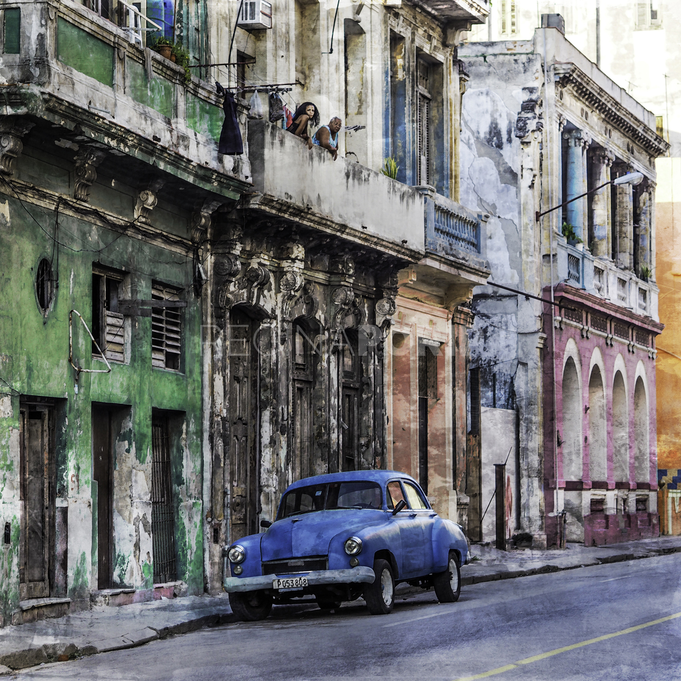 Havanna – 16  –  70 x 70 cm – hinter Glas