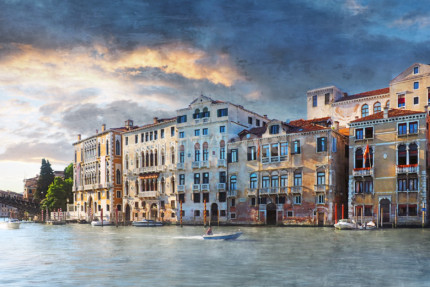 Venedig 47  –  75 x 50 cm – Canvas Leinwand auf Keilrahmen gespannt