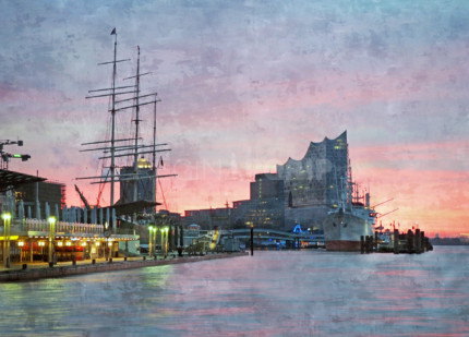 Hamburg Hafen 93  –  70 x 50 cm