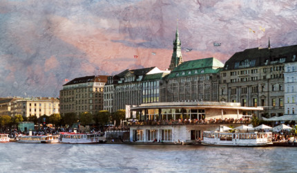 Hamburg Binnenalster 1  –  120 x 70 cm